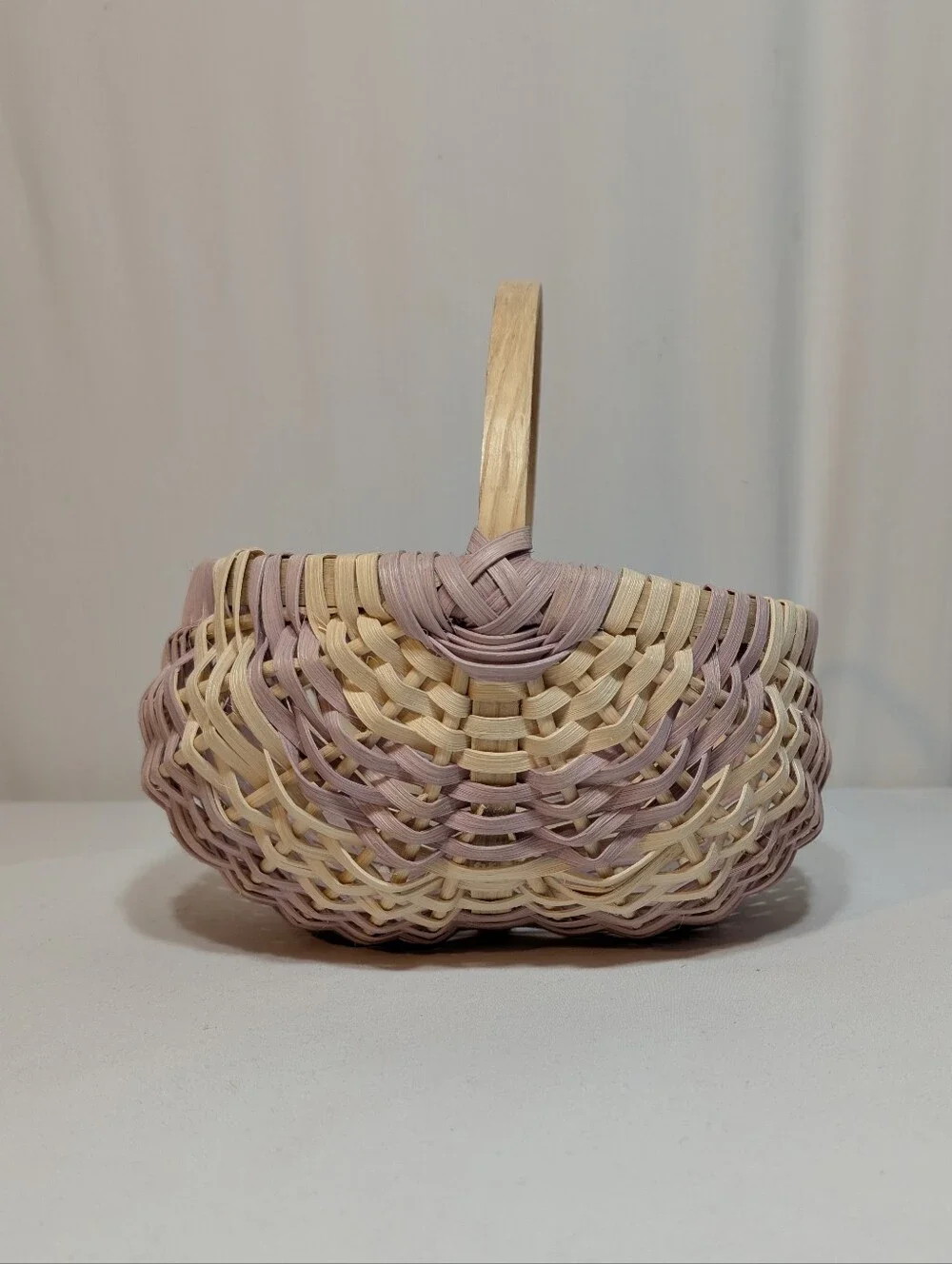 Cottagecore Prariecore Handwoven Wicker Basket Ratan Planter Boho Folk Art Barn